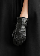 Crocodile gloves (black)