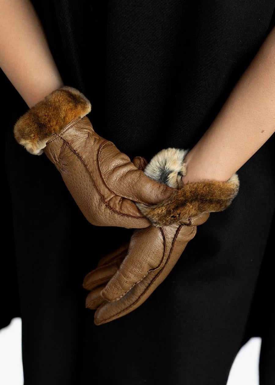 brown peccary gloves