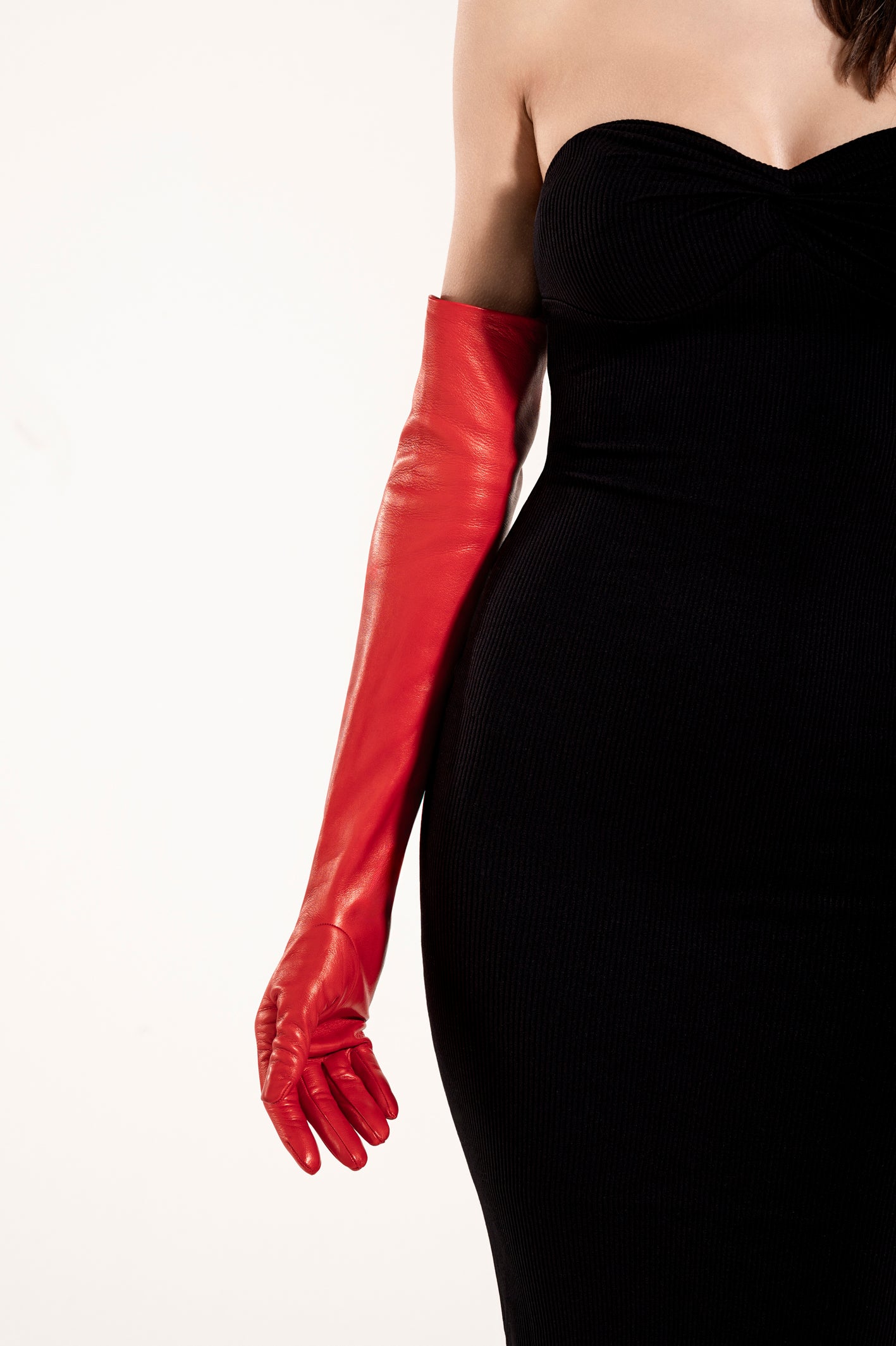 Leather opera gloves | 16-button length | Handmade in Italy